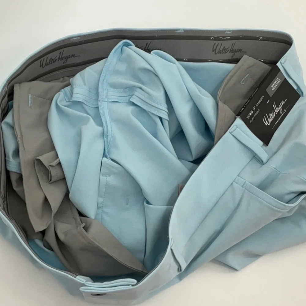 Walter Hagen Performance 11 Golf Shorts W40 9” Inseam Blue Wrinkle Resistant NWT